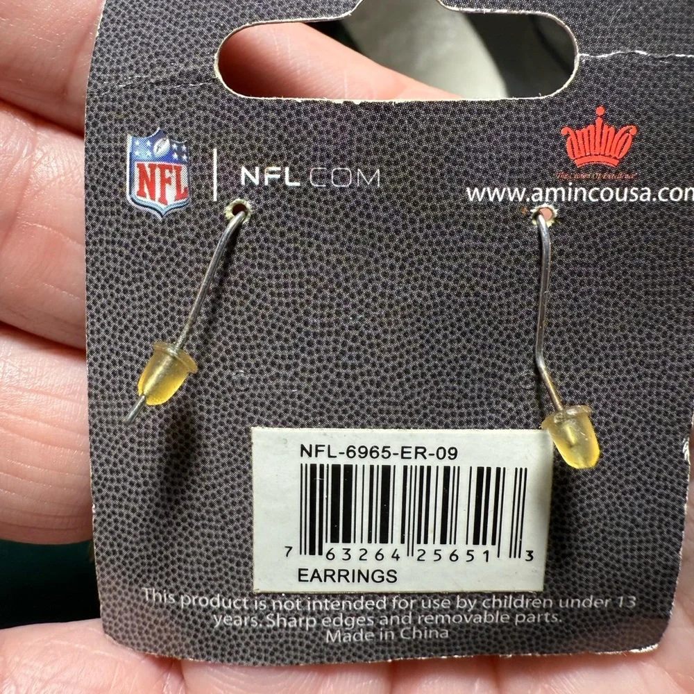 NFL Dolphins Teal and Orange Logo‎ Earrings